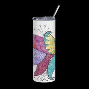 Featherine Tumbler by Momma Balisti - 20oz Stainless Steel Tumbler @MommaBalisti